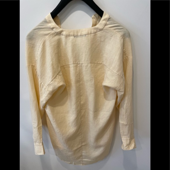 2022 spring Marissa Webb pax linen henley tunic Dress with obi belt in linen - Picture 11 of 14